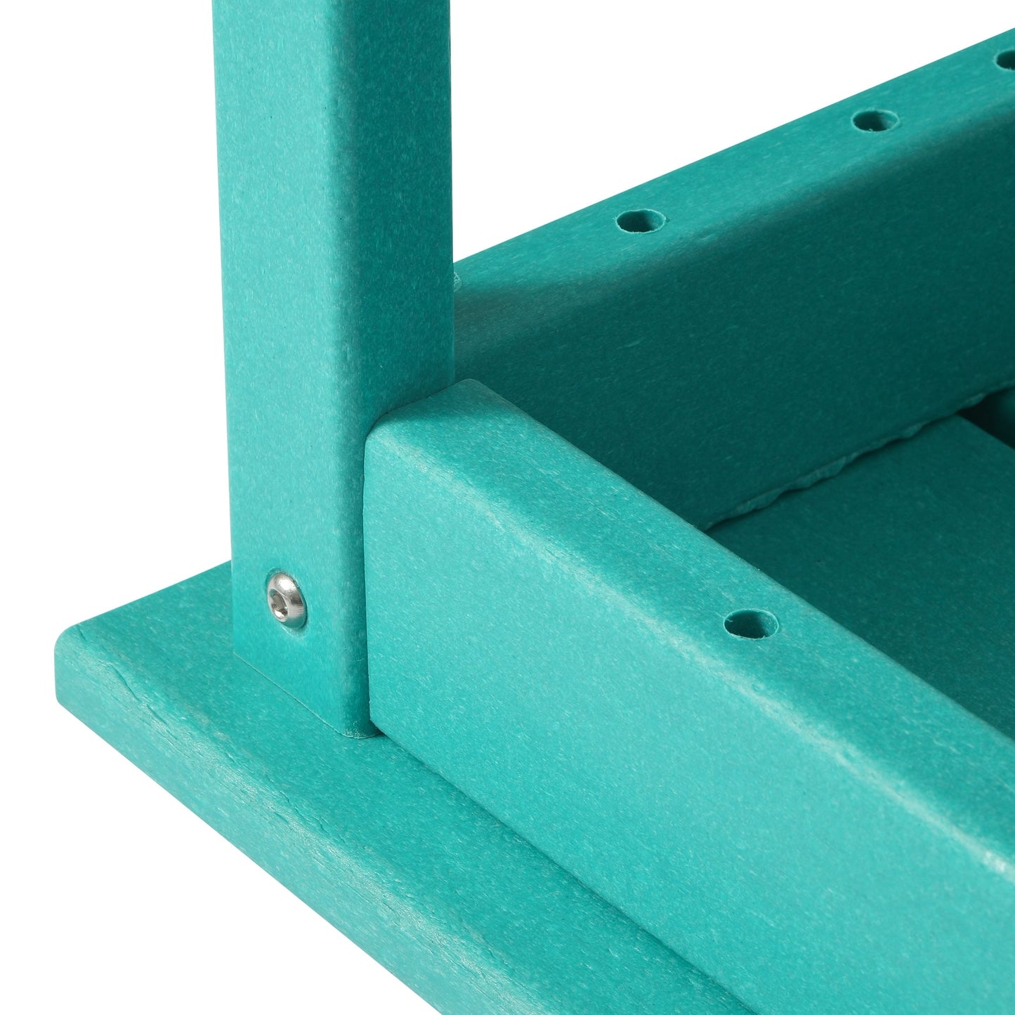 Table basse rectangulaire d'extérieur Polytrends Laguna en PEHD, résistante aux intempéries