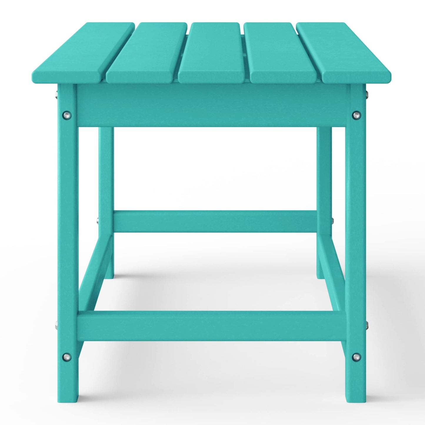 Table basse rectangulaire d'extérieur Polytrends Laguna en PEHD, résistante aux intempéries