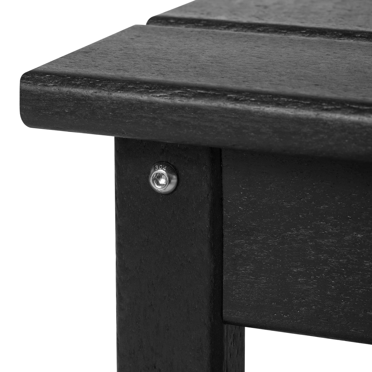 Table basse rectangulaire d'extérieur Polytrends Laguna en PEHD, résistante aux intempéries