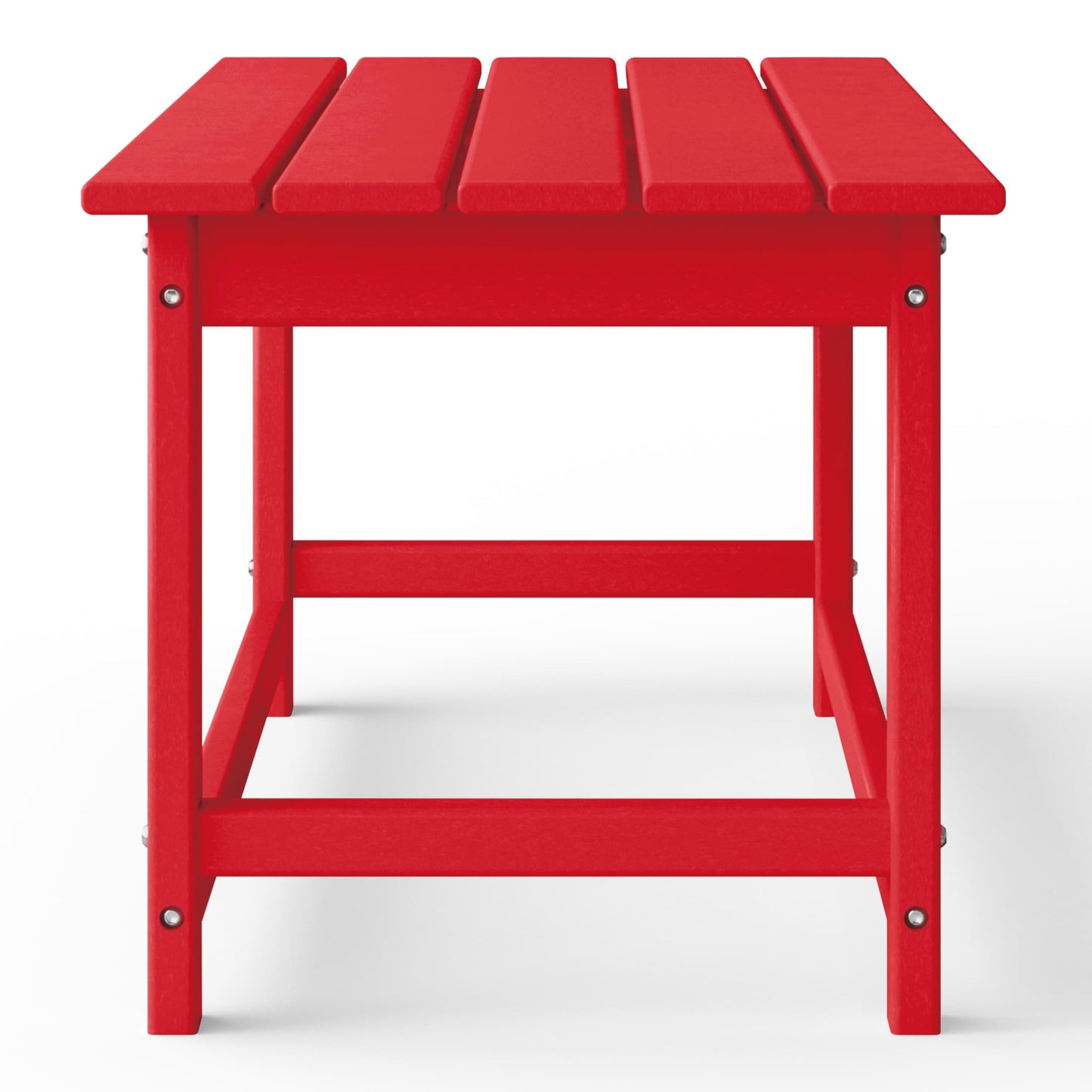 Table basse rectangulaire d'extérieur Polytrends Laguna en PEHD, résistante aux intempéries