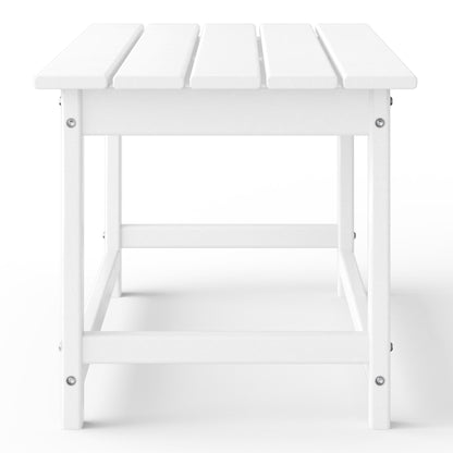 Table basse rectangulaire d'extérieur Polytrends Laguna en PEHD, résistante aux intempéries