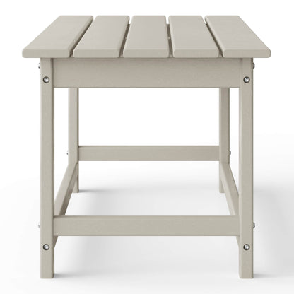 Table basse rectangulaire d'extérieur Polytrends Laguna en PEHD, résistante aux intempéries