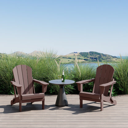 Chaises pliantes Adirondack Polytrends Laguna résistantes aux intempéries (lot de 2)