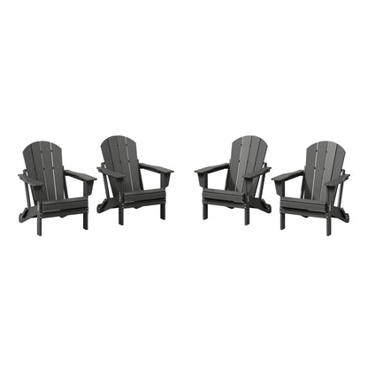 Chaises pliantes Adirondack Polytrends Laguna résistantes aux intempéries (lot de 4)