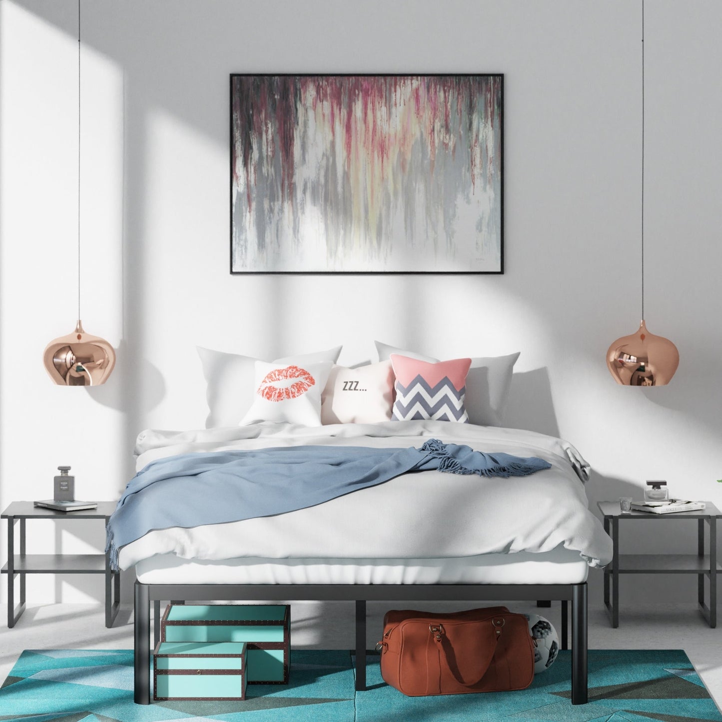 Lit plateforme en métal 16 pouces Priage par Zinus