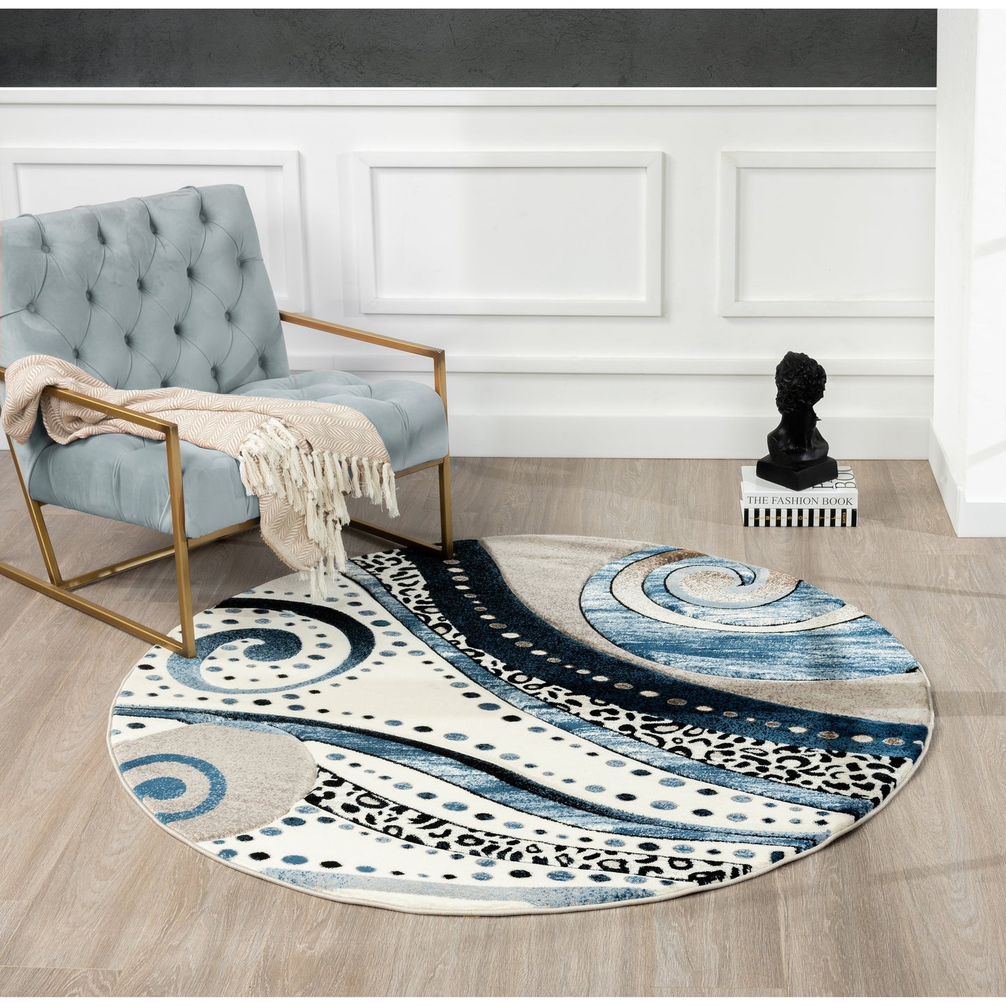 Tapis Rhodes Collection Abstract Swirl
