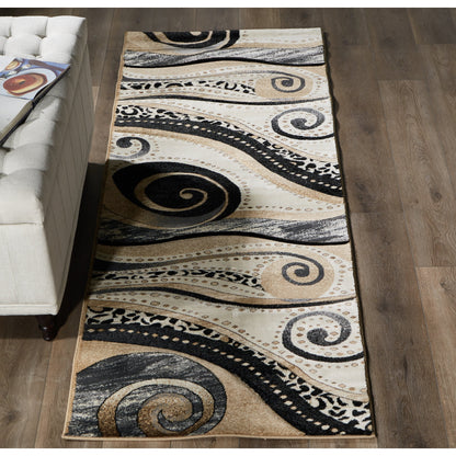 Tapis Rhodes Collection Abstract Swirl