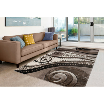 Tapis Rhodes Collection Abstract Swirl