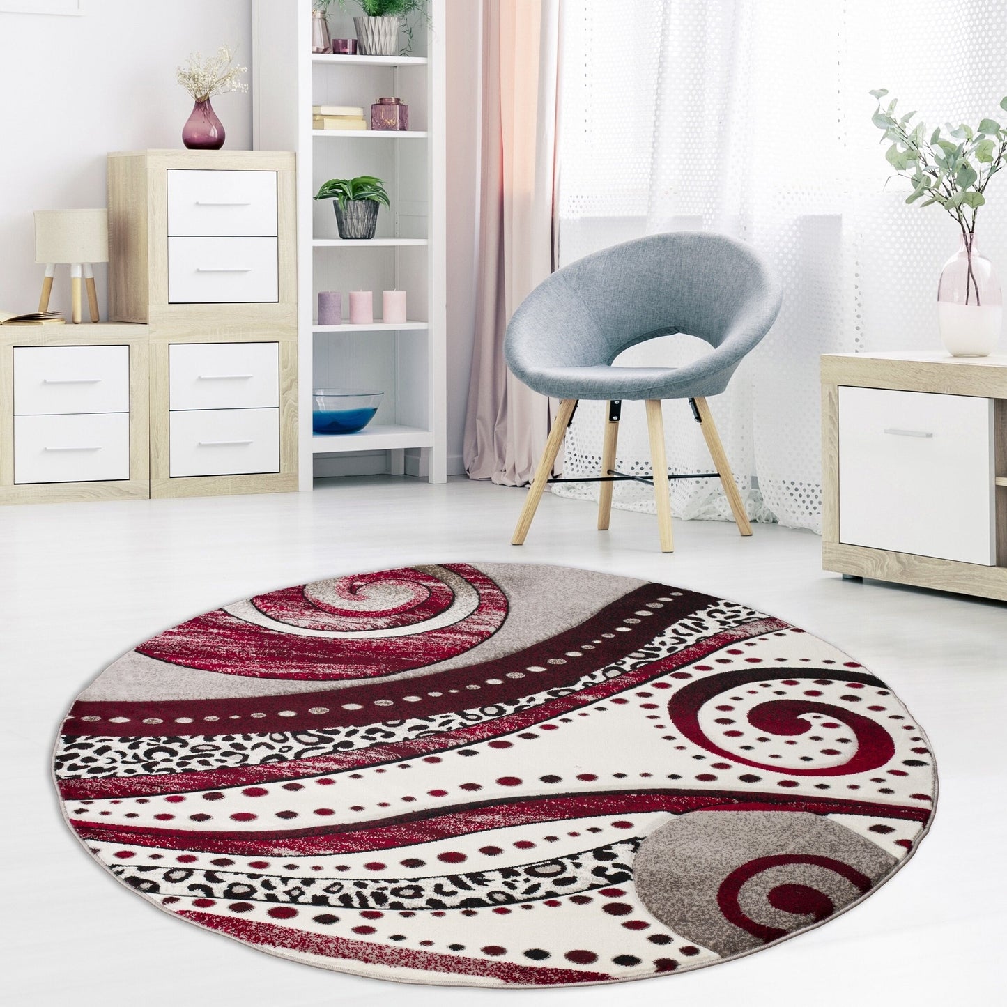 Tapis Rhodes Collection Abstract Swirl