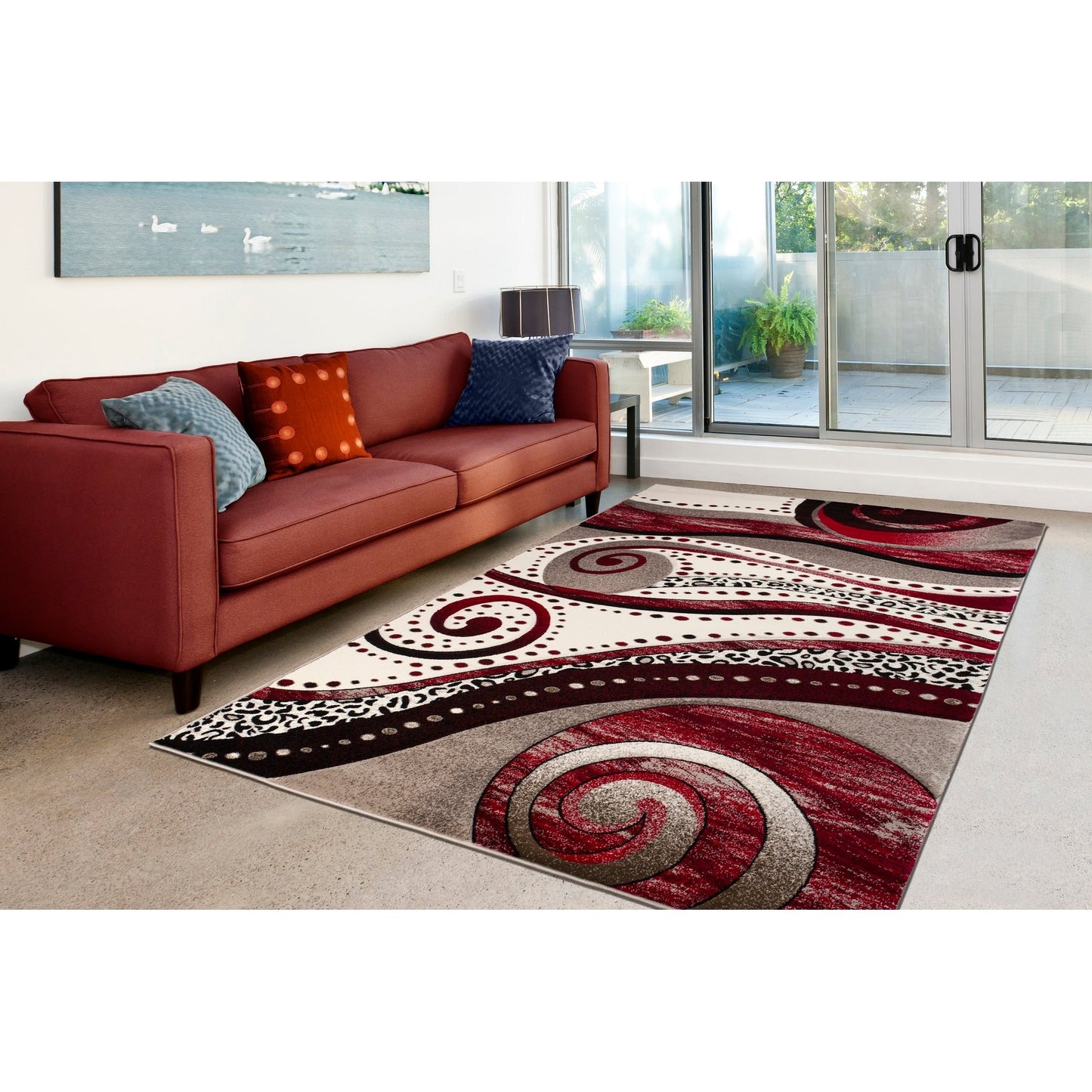 Tapis Rhodes Collection Abstract Swirl