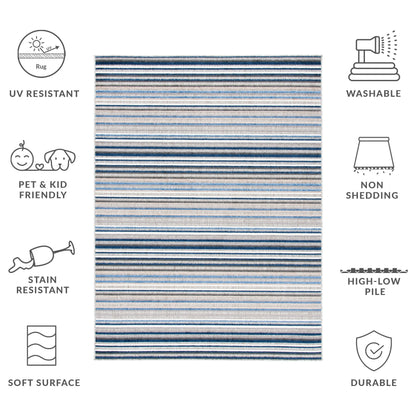 SAFAVIEH Cabana Gafia Indoor/ Outdoor Waterproof Patio Stripe Rug