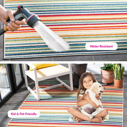 SAFAVIEH Cabana Gafia Indoor/ Outdoor Waterproof Patio Stripe Rug