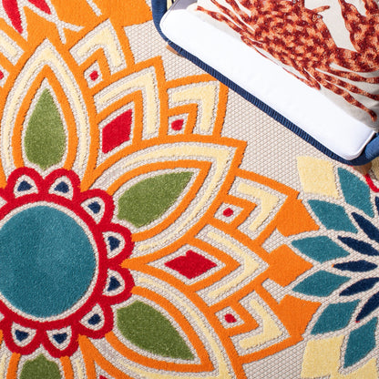 Tapis de patio imperméable à motif floral SAFAVIEH Cabana Ingke pour intérieur/extérieur