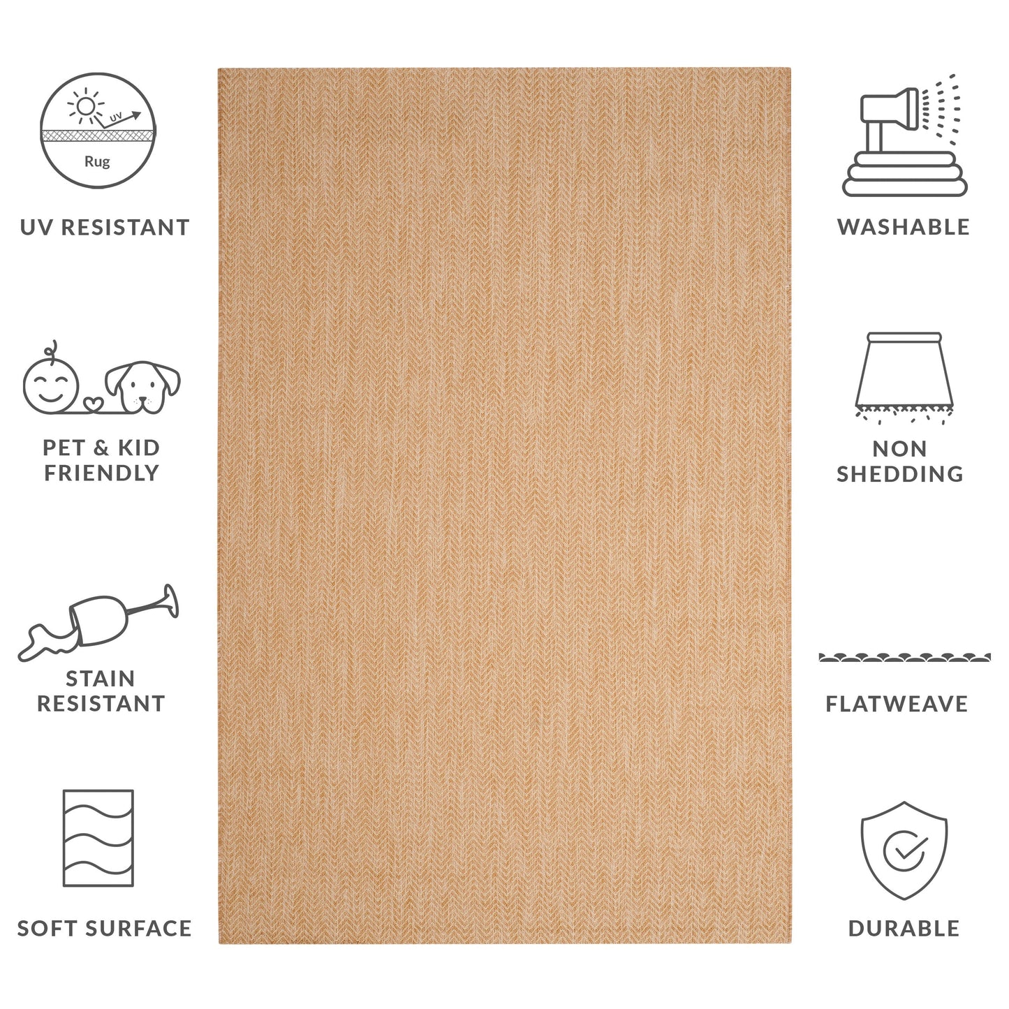 SAFAVIEH Courtyard Ilmur Indoor/ Outdoor Waterproof Patio Backyard Rug