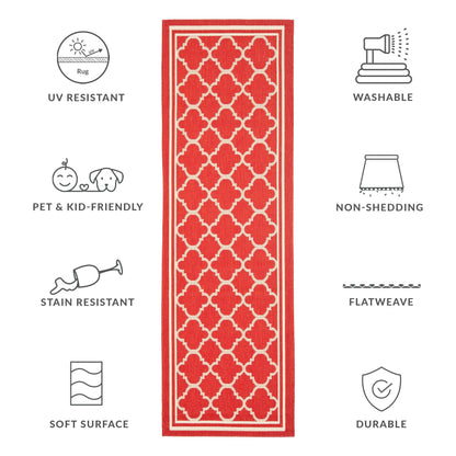 SAFAVIEH Courtyard Kristelle Indoor/ Outdoor Waterproof Patio Backyard Rug