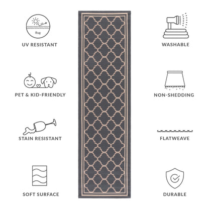 SAFAVIEH Courtyard Kristelle Indoor/ Outdoor Waterproof Patio Backyard Rug