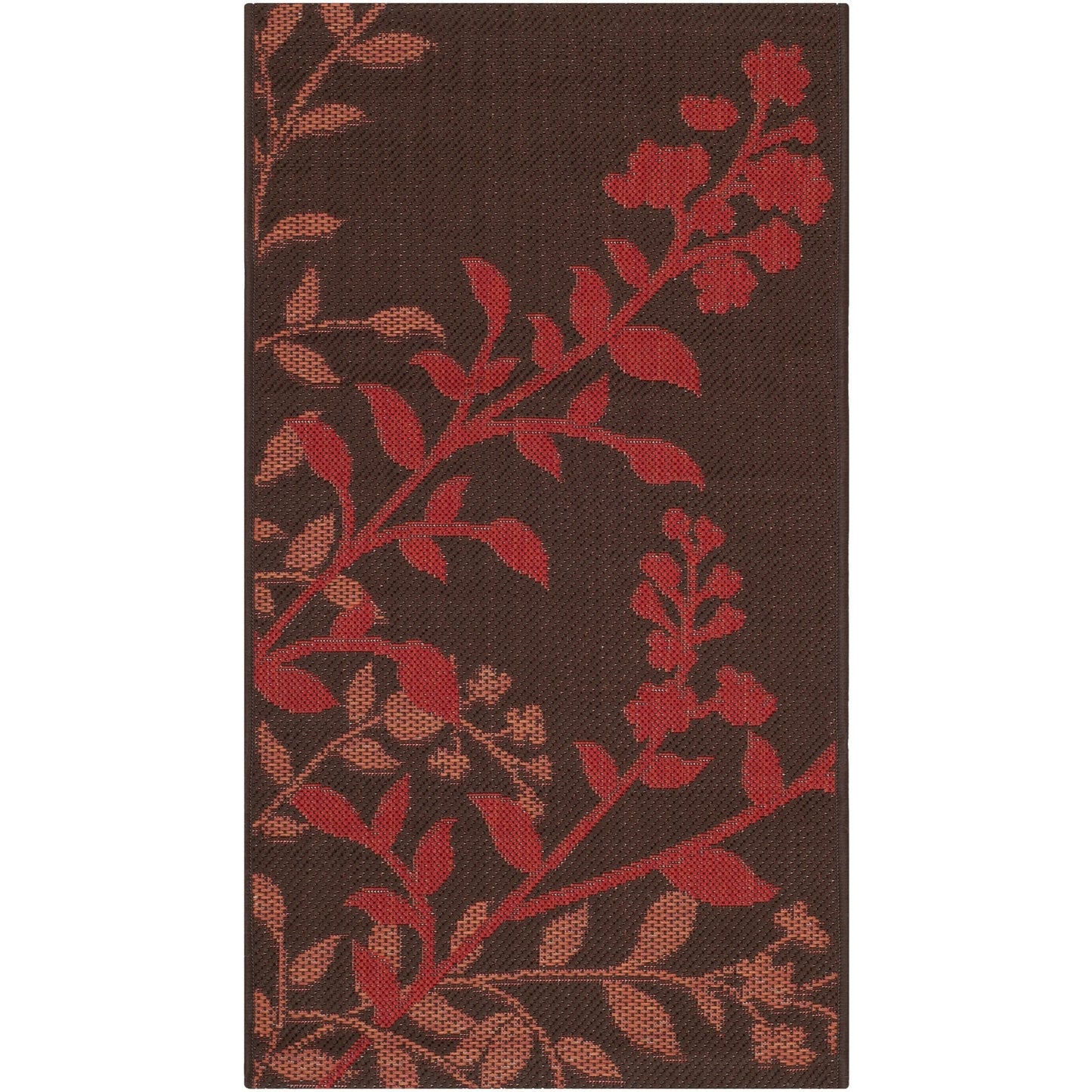 SAFAVIEH Courtyard Luann Botanical Indoor/ Outdoor Waterproof Patio Backyard Rug