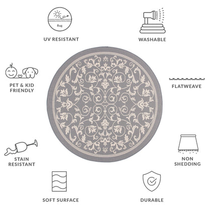 SAFAVIEH Courtyard Miljeta Indoor/ Outdoor Waterproof Patio Backyard Rug