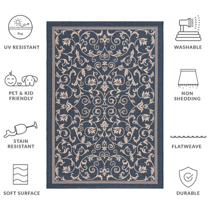 SAFAVIEH Courtyard Miljeta Indoor/ Outdoor Waterproof Patio Backyard Rug