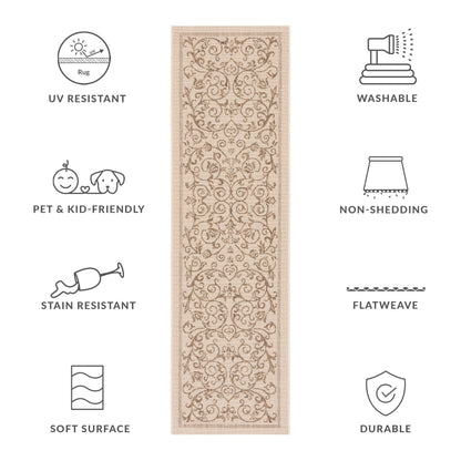 SAFAVIEH Courtyard Miljeta Indoor/ Outdoor Waterproof Patio Backyard Rug