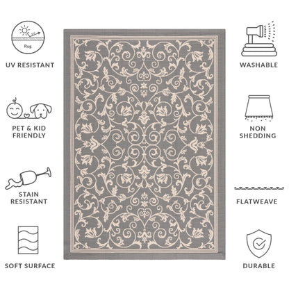 SAFAVIEH Courtyard Miljeta Indoor/ Outdoor Waterproof Patio Backyard Rug