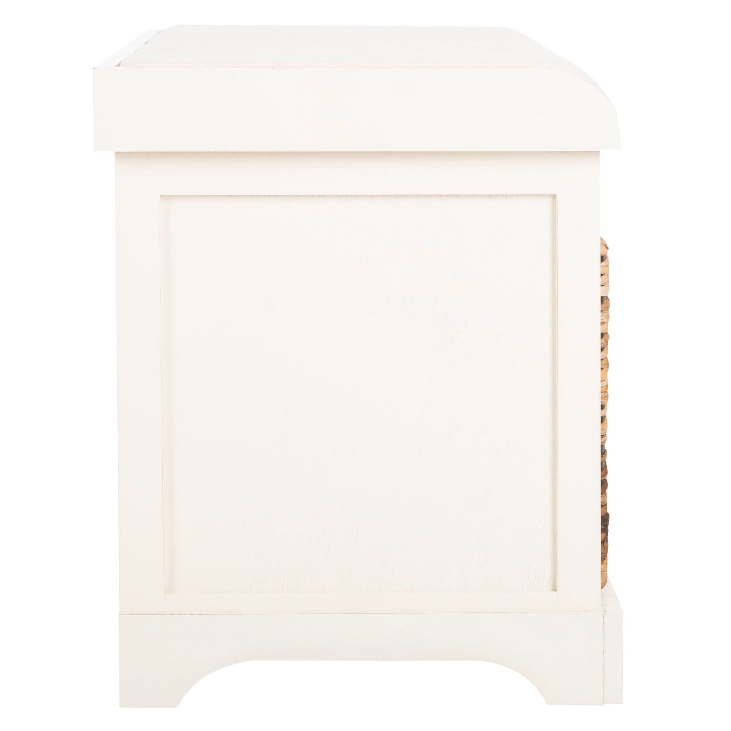 Banc de rangement tressé marron Euphemia de SAFAVIEH - 33,5 x 16,1 x 19,9 - 34 L x 16 P x 20 H