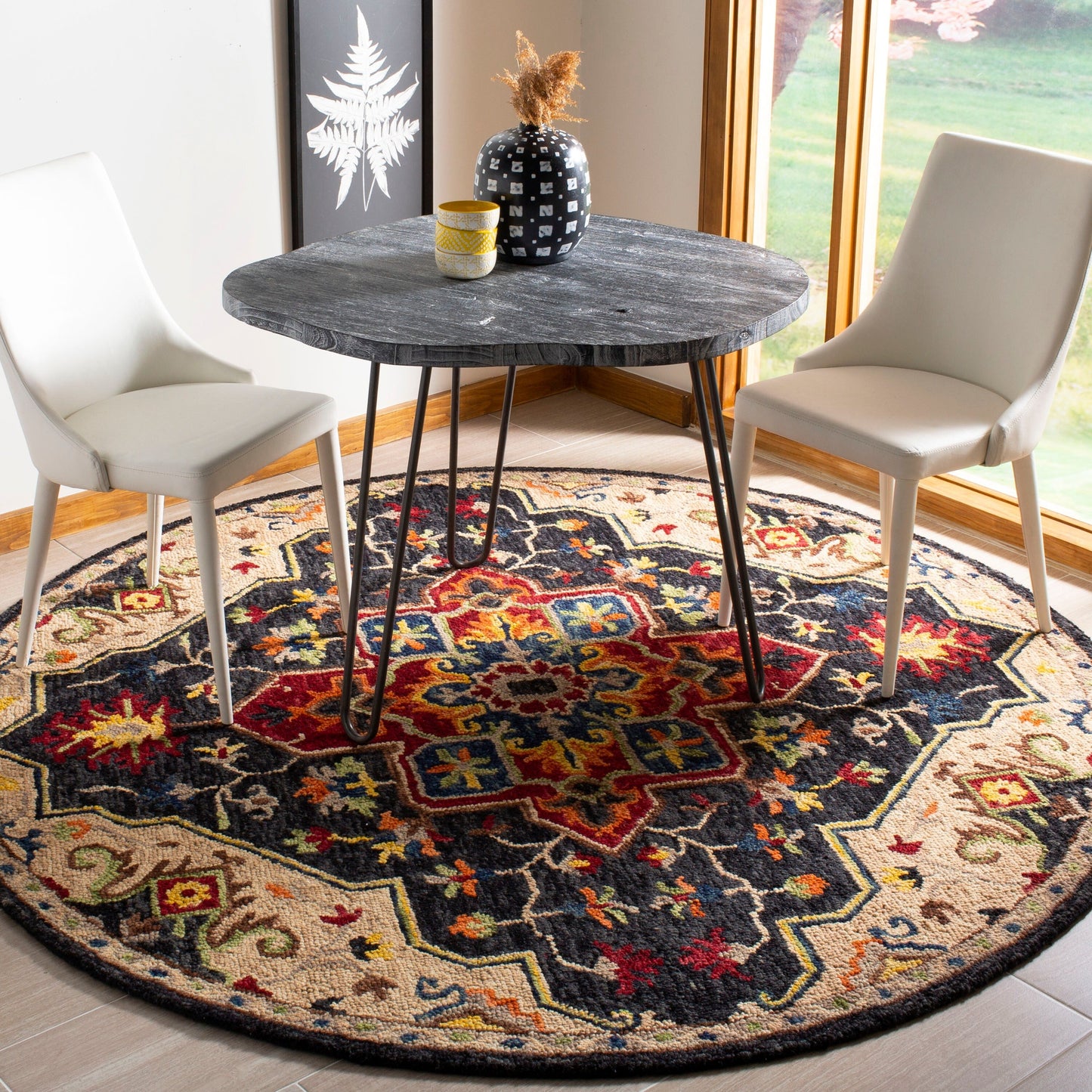 Tapis en laine Aspen Rosmarie Boho Tribal fait main SAFAVIEH