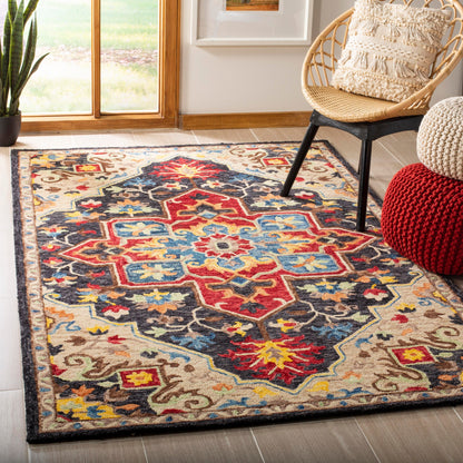 Tapis en laine Aspen Rosmarie Boho Tribal fait main SAFAVIEH
