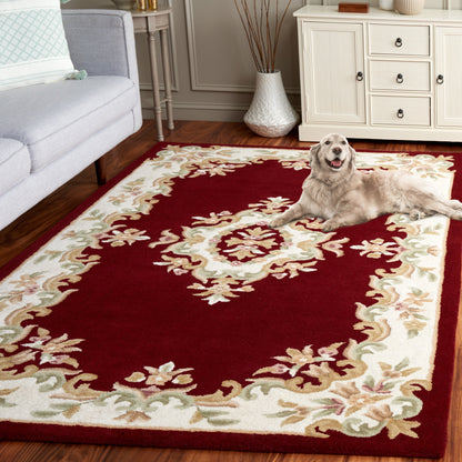 Tapis traditionnel en laine SAFAVIEH fait main, style Aubusson Hale.