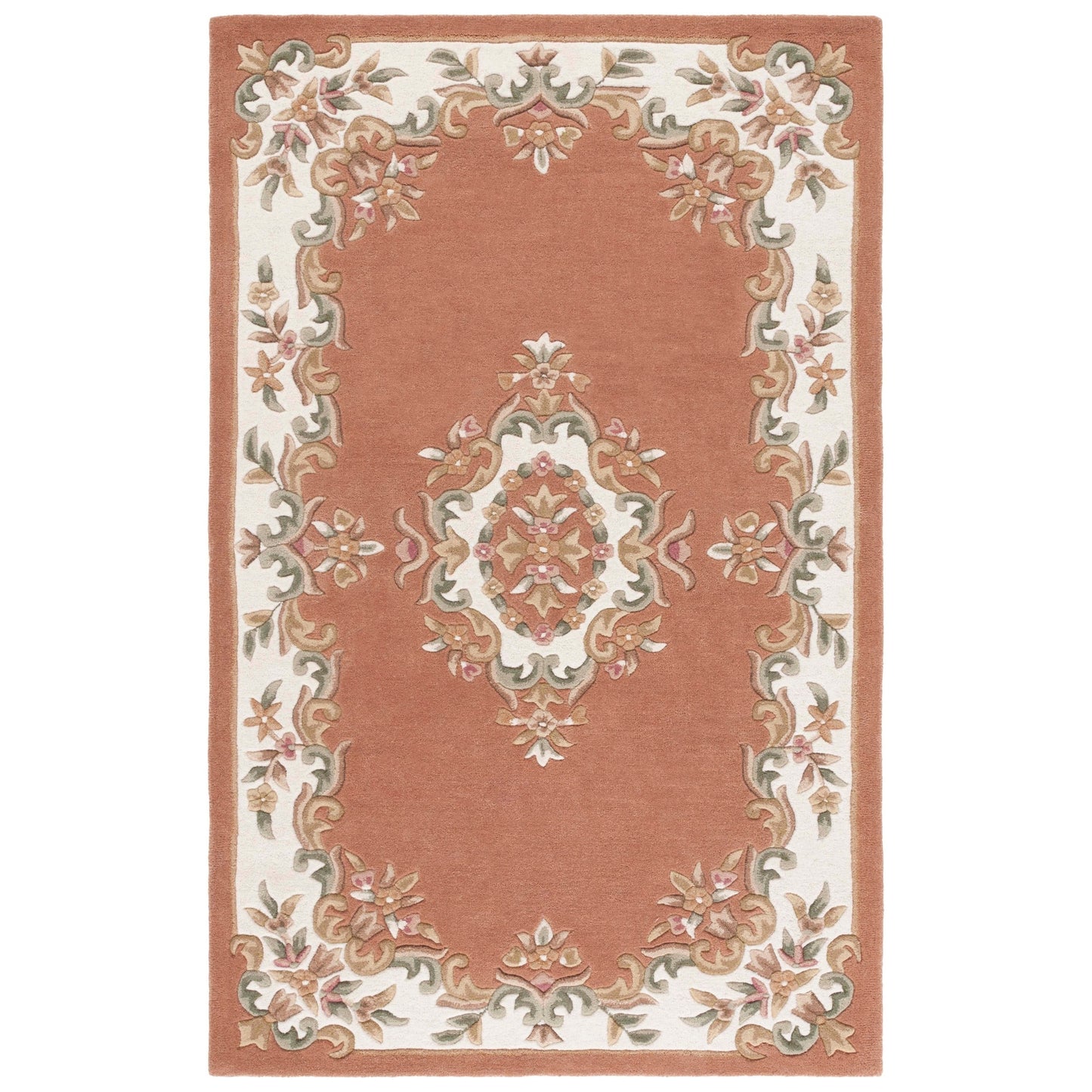 Tapis traditionnel en laine SAFAVIEH fait main, style Aubusson Hale.