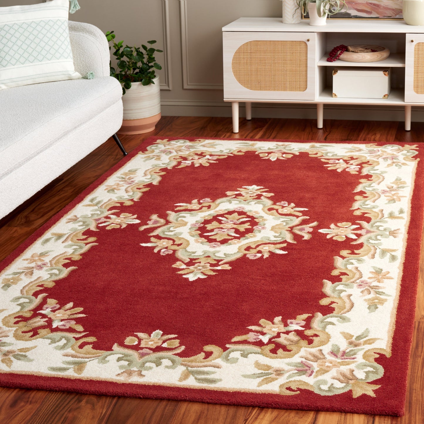 Tapis traditionnel en laine SAFAVIEH fait main, style Aubusson Hale.