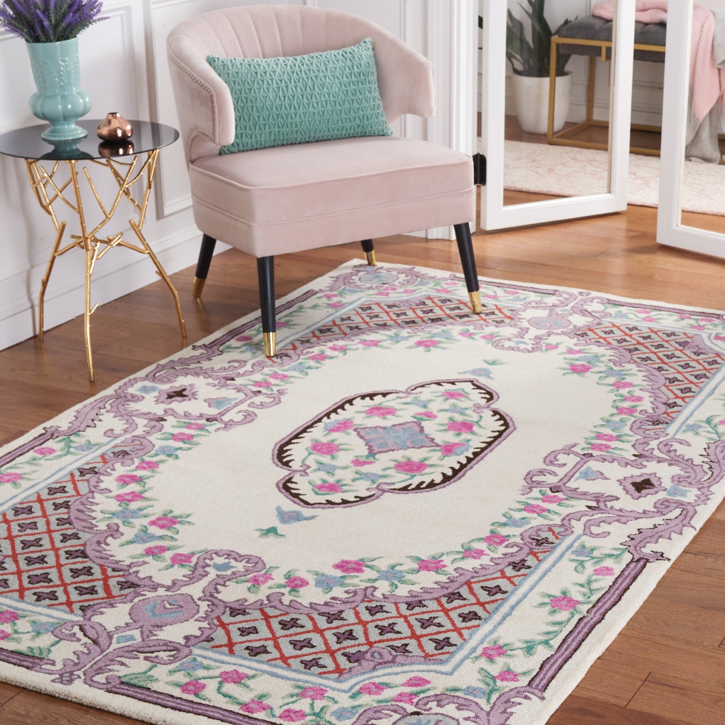 Tapis en laine SAFAVIEH fait main Bellagio Tatevik à médaillon oriental