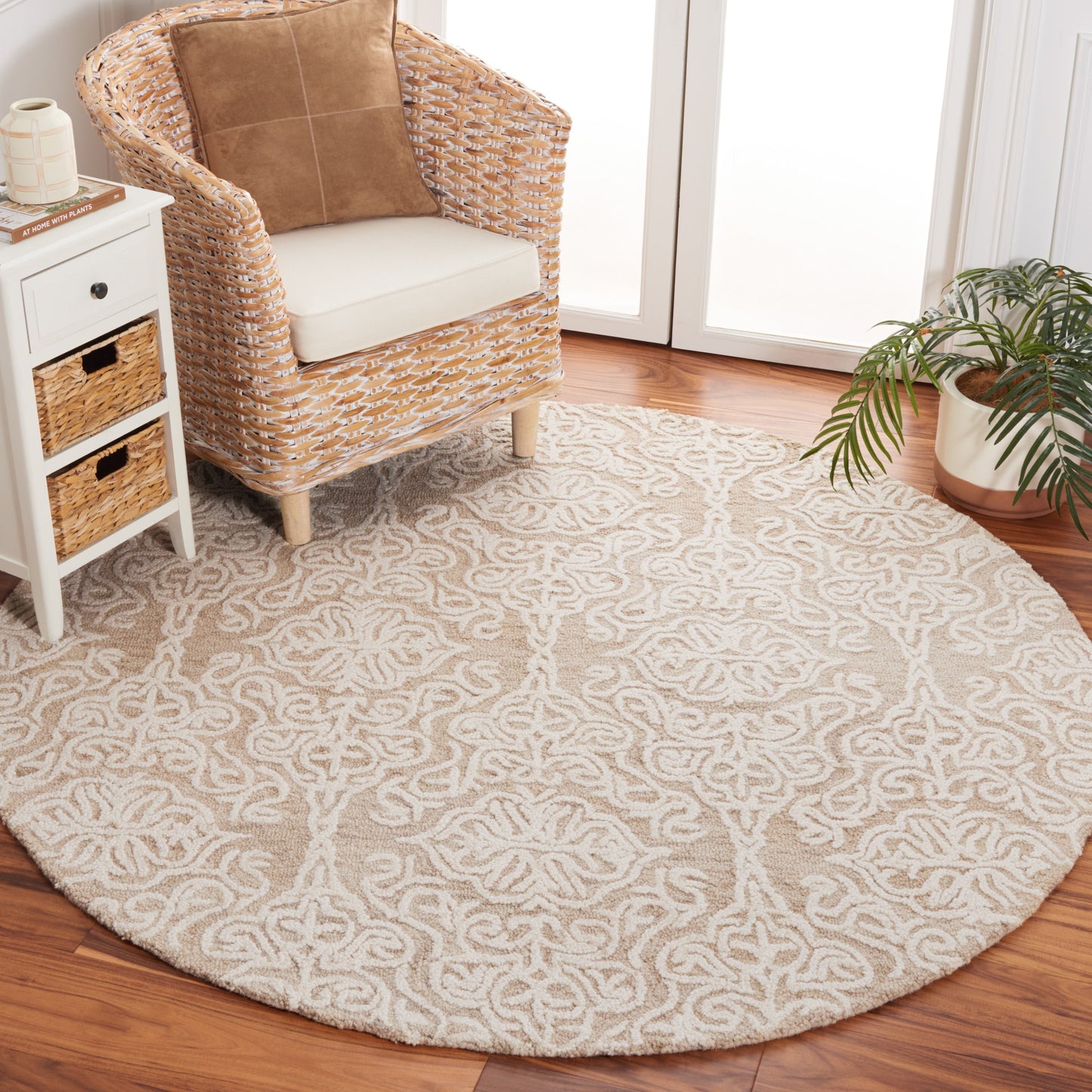 Tapis en laine moderne à motif floral SAFAVIEH fait main Blossom Cateluta