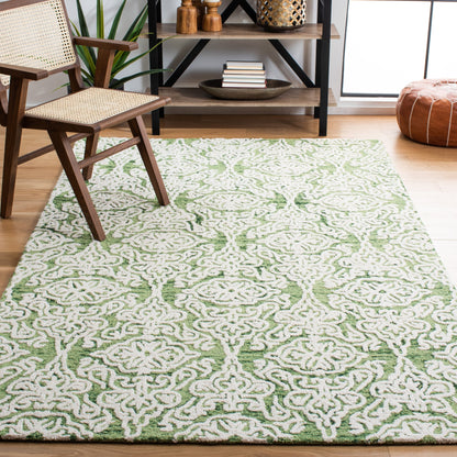 Tapis en laine moderne à motif floral SAFAVIEH fait main Blossom Cateluta