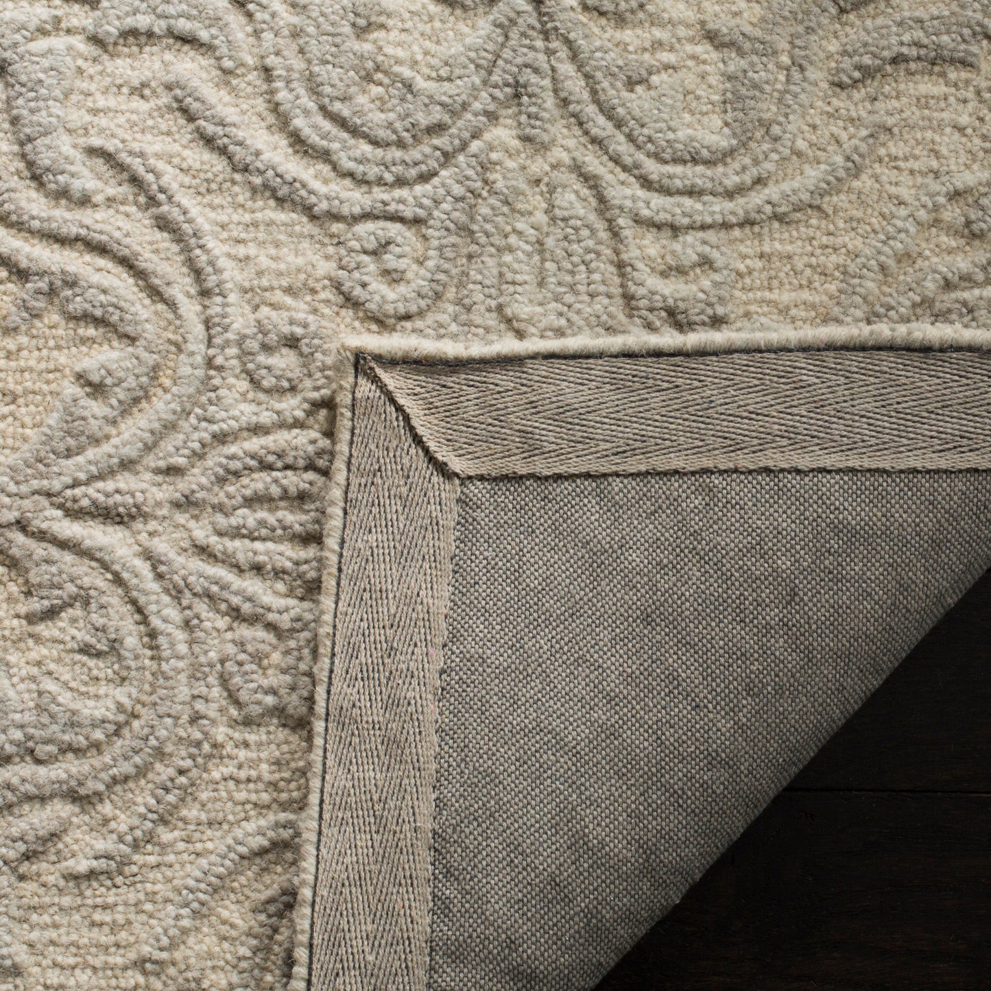 Tapis en laine moderne à motif floral Gertrida, fait main par SAFAVIEH