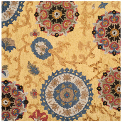 Tapis en laine moderne à motif floral Blossom Maaret, fait main par SAFAVIEH
