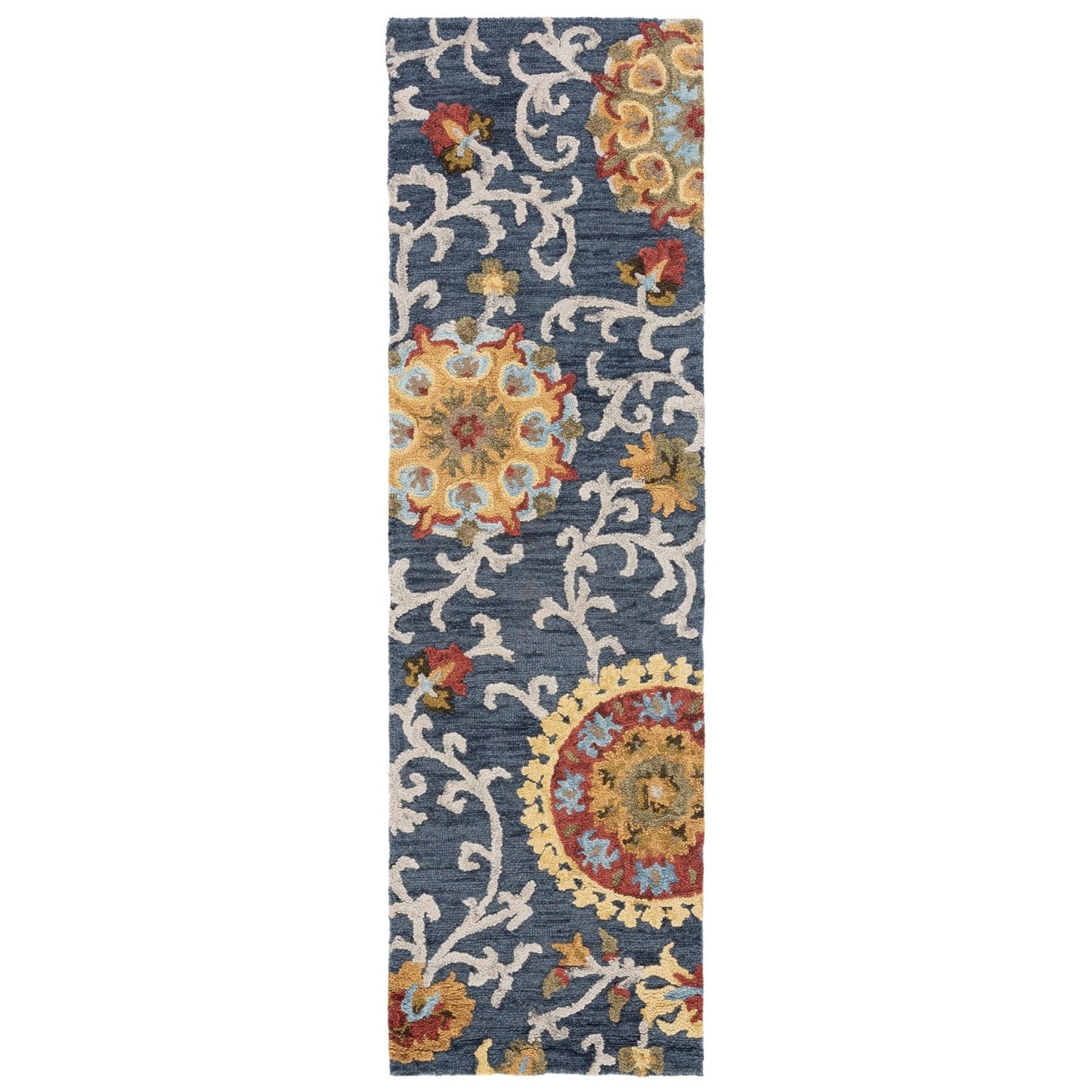 Tapis en laine moderne à motif floral Blossom Maaret, fait main par SAFAVIEH