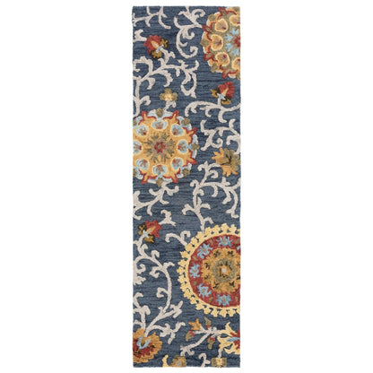 Tapis en laine moderne à motif floral Blossom Maaret, fait main par SAFAVIEH