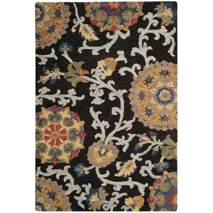 Tapis en laine moderne à motif floral Blossom Maaret, fait main par SAFAVIEH