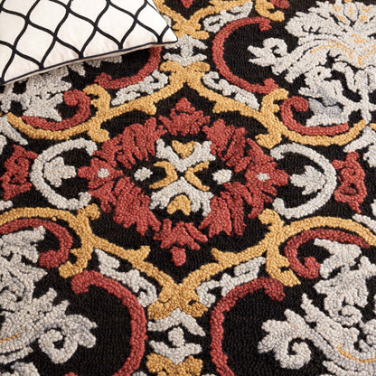 Tapis en laine à motif floral Porzia fait main SAFAVIEH