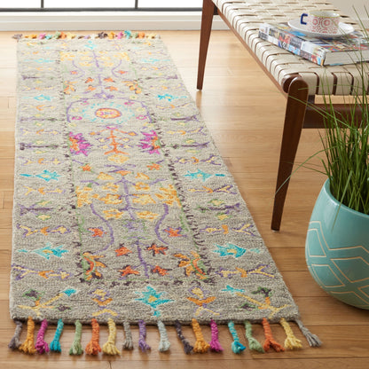 Tapis en laine moderne à motif floral Takuko fait main SAFAVIEH
