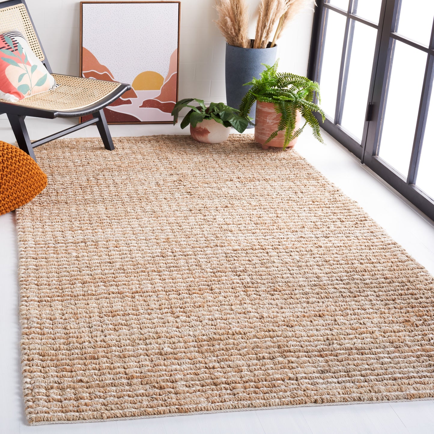 Tapis Brylee en jute ivoire fait main SAFAVIEH