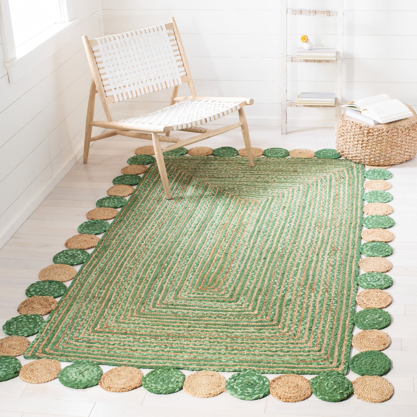 Tapis en jute côtier SAFAVIEH fait main, style Cape Cod Diora