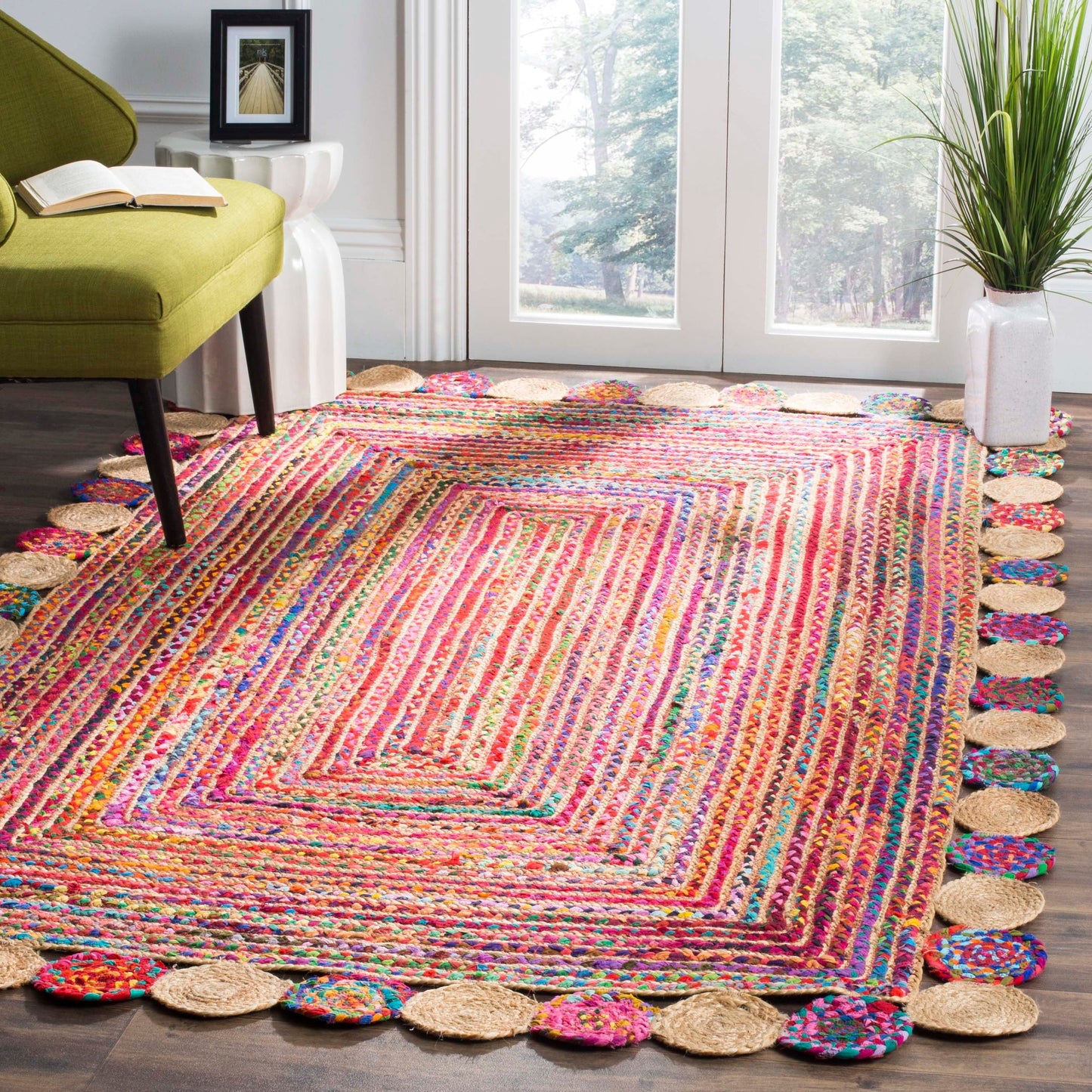 Tapis en jute côtier SAFAVIEH fait main, style Cape Cod Diora