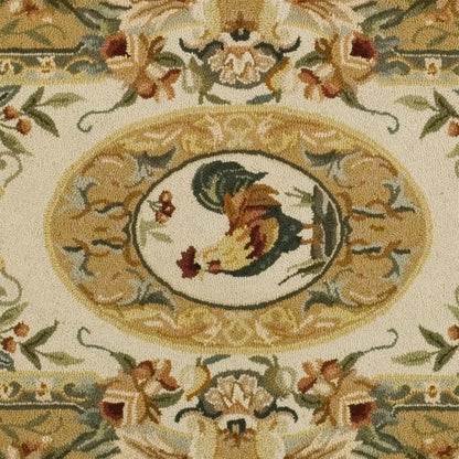 Tapis en laine SAFAVIEH fait main Chelsea Anni motif coq, style campagne française