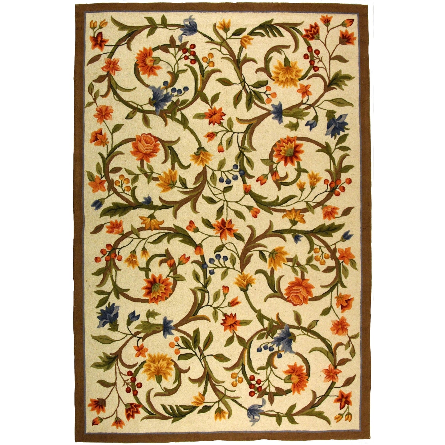 SAFAVIEH Fait main Chelsea Jacomine Laine à motif floral champêtre français