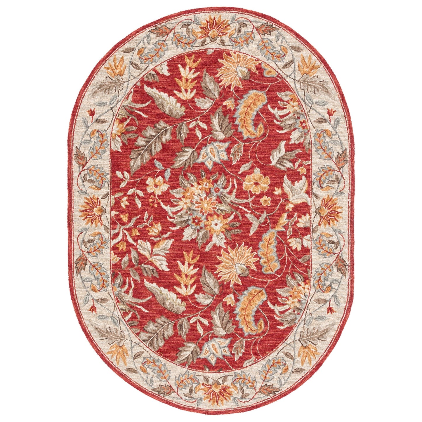Tapis en laine SAFAVIEH fait main Chelsea Malda style campagne française à motifs floraux