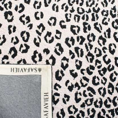 Tapis SAFAVIEH fait main Chelsea Solar Garden Leopard en laine de campagne française