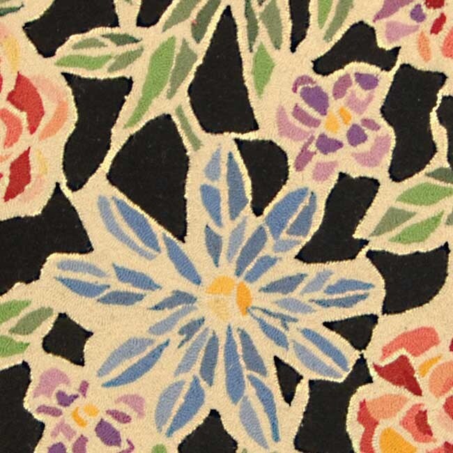 Tapis en laine SAFAVIEH fait main Chelsea Sprig à motif floral style campagne française