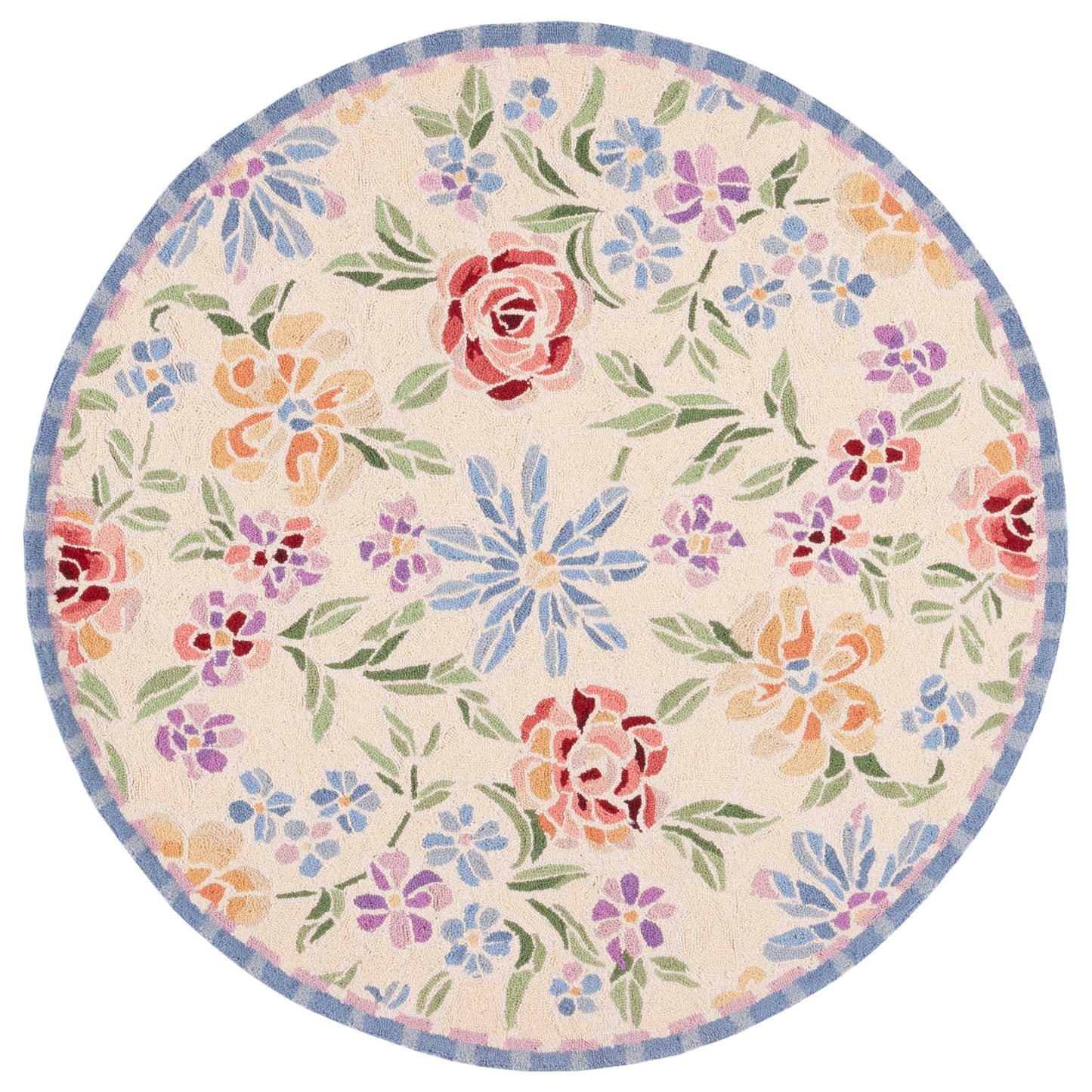 Tapis en laine SAFAVIEH fait main Chelsea Sprig à motif floral style campagne française